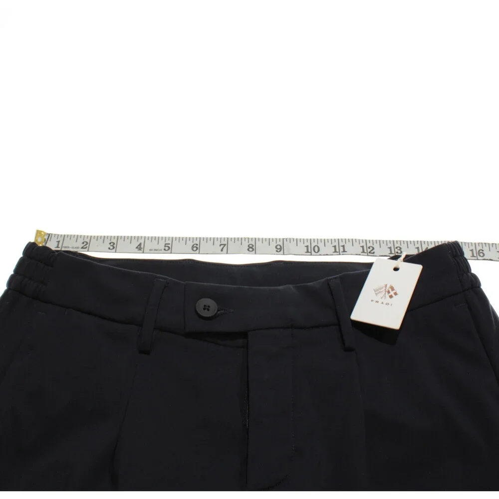 Fradi NWT Pleated Chinos / Casual Pants Size 46 (US 30) in Blue Polyamide Blend